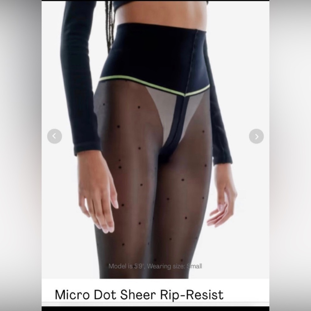 Sheertex black Micro Dot Sheer Rip-Resist Tights size xl, 2xl, 3xl